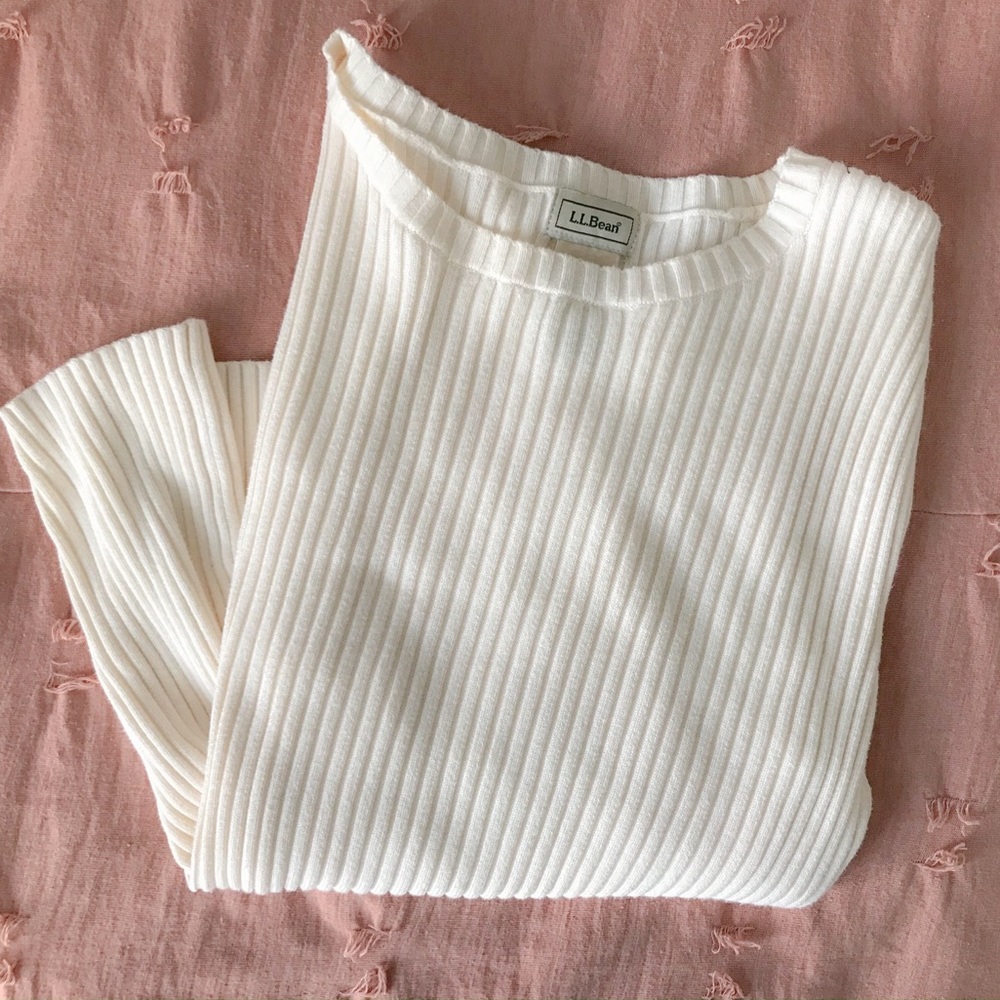 L.L. Bean Ribbed Sweater - Picture 2 of 3